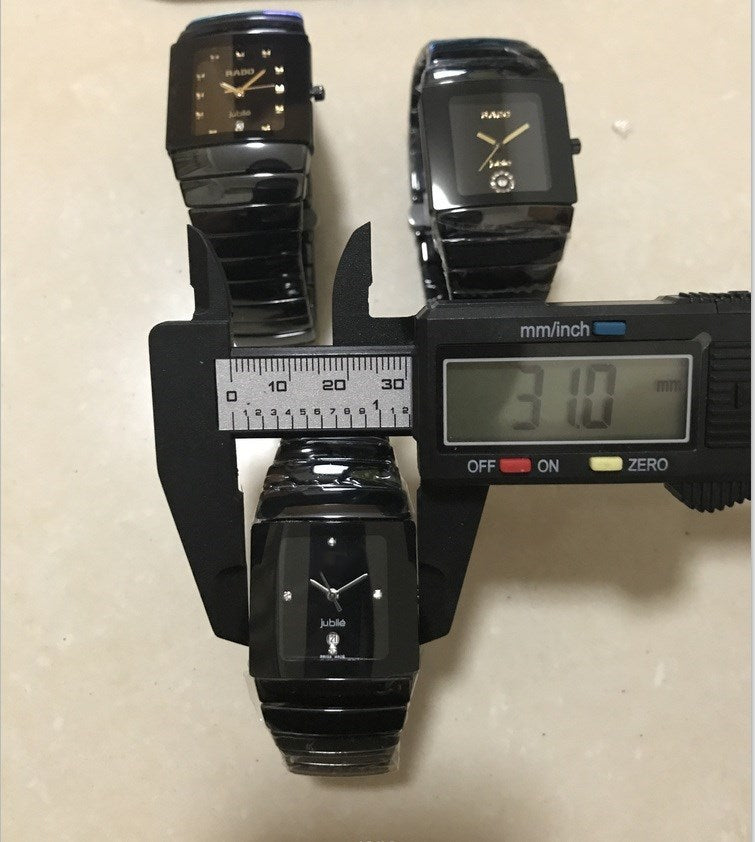Men's ceramic quartz watch