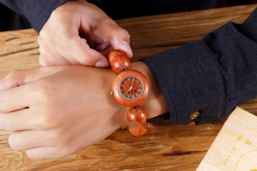 Orologio da polso donna antico e casual in legno, Orologio da polso uomo antico e casual in legno,