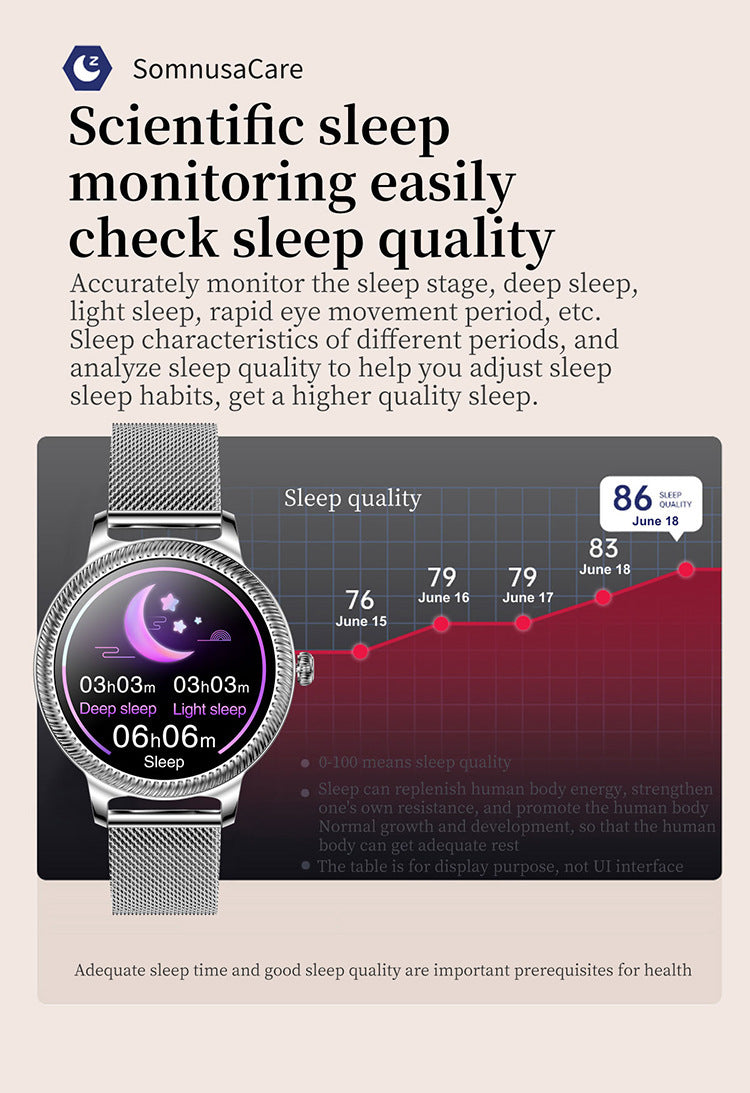 AK38 Women's Smart Watch with Heart Rate Monitor, Bluetooth Bracelet, Smart Sports Watch