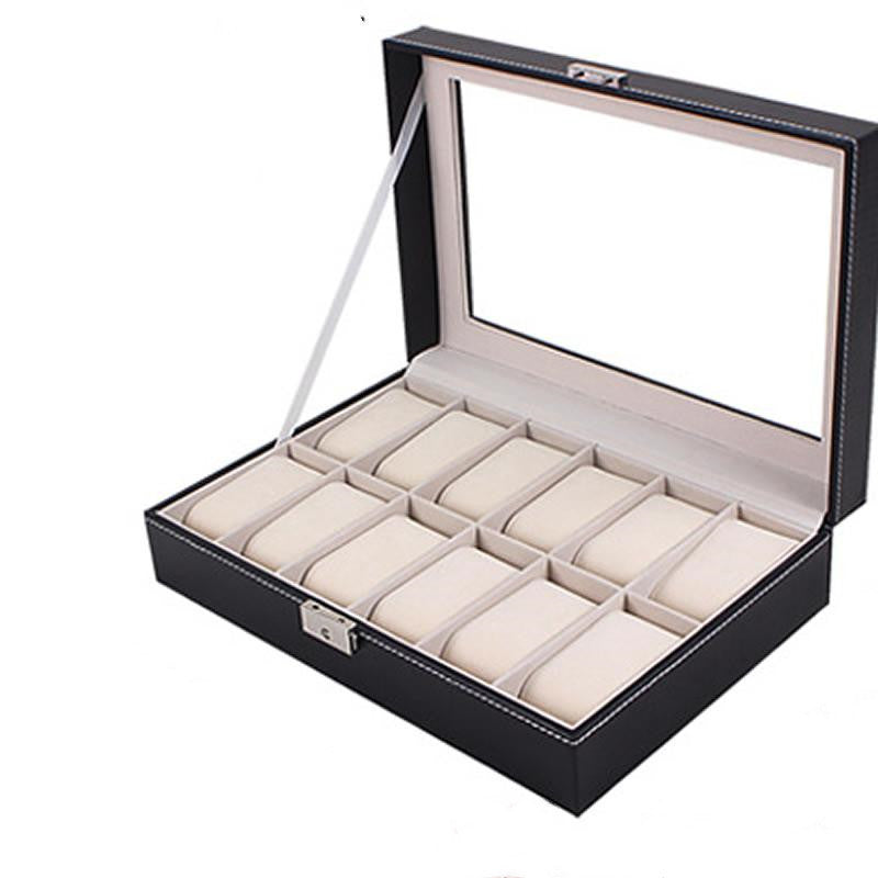 Wooden Black Watch Jewelry Storage Box