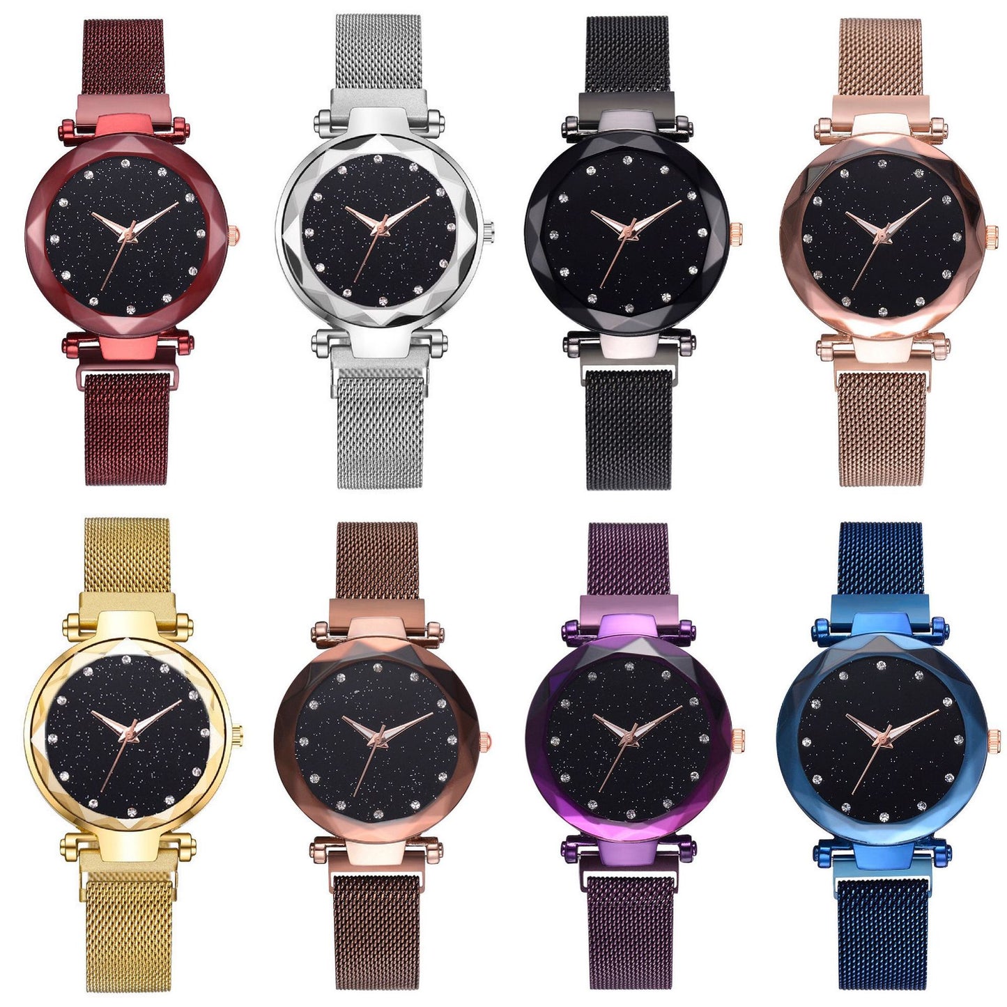 Stall supply Internet celebrity Douyin same lazy ladies watch magnet attracts iron fashion starry sky watch wholesale