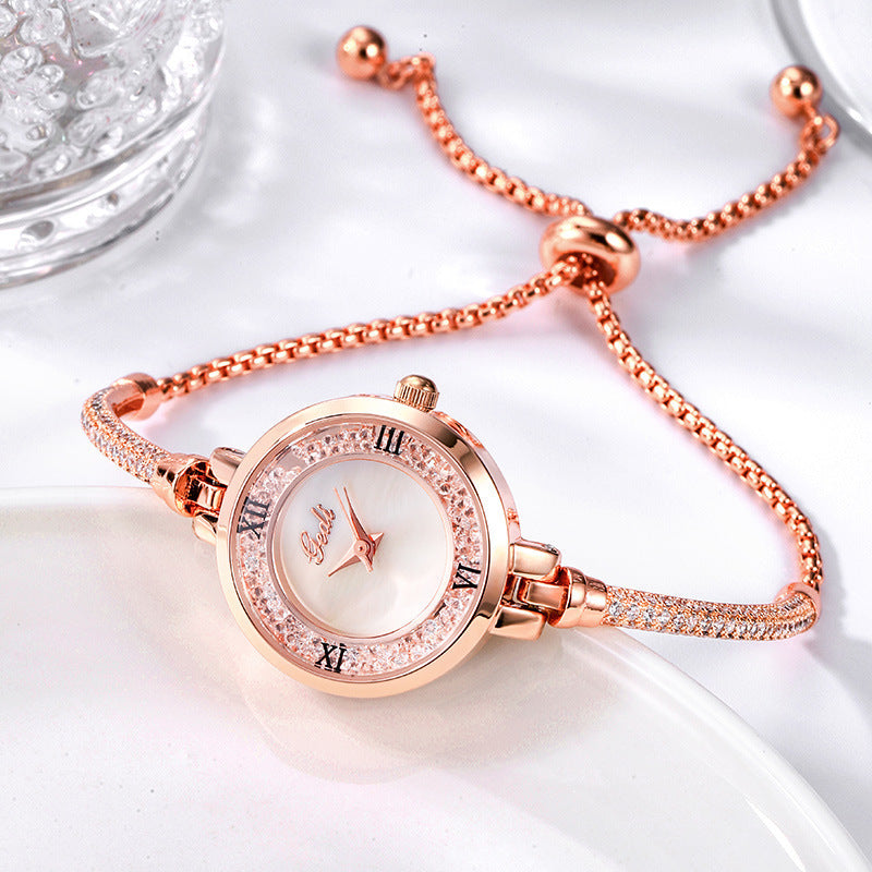 Bracelet Watch Simple Temperament Round Diamond Ladies watch 