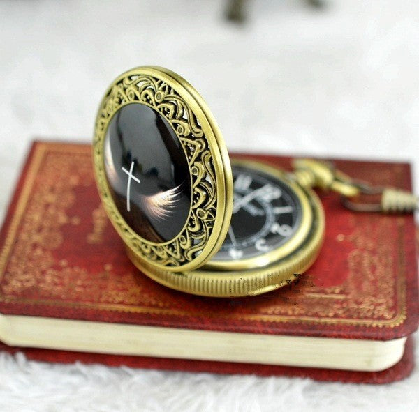 Angel Wings Vintage Gold Classic Skull Quartz Watch