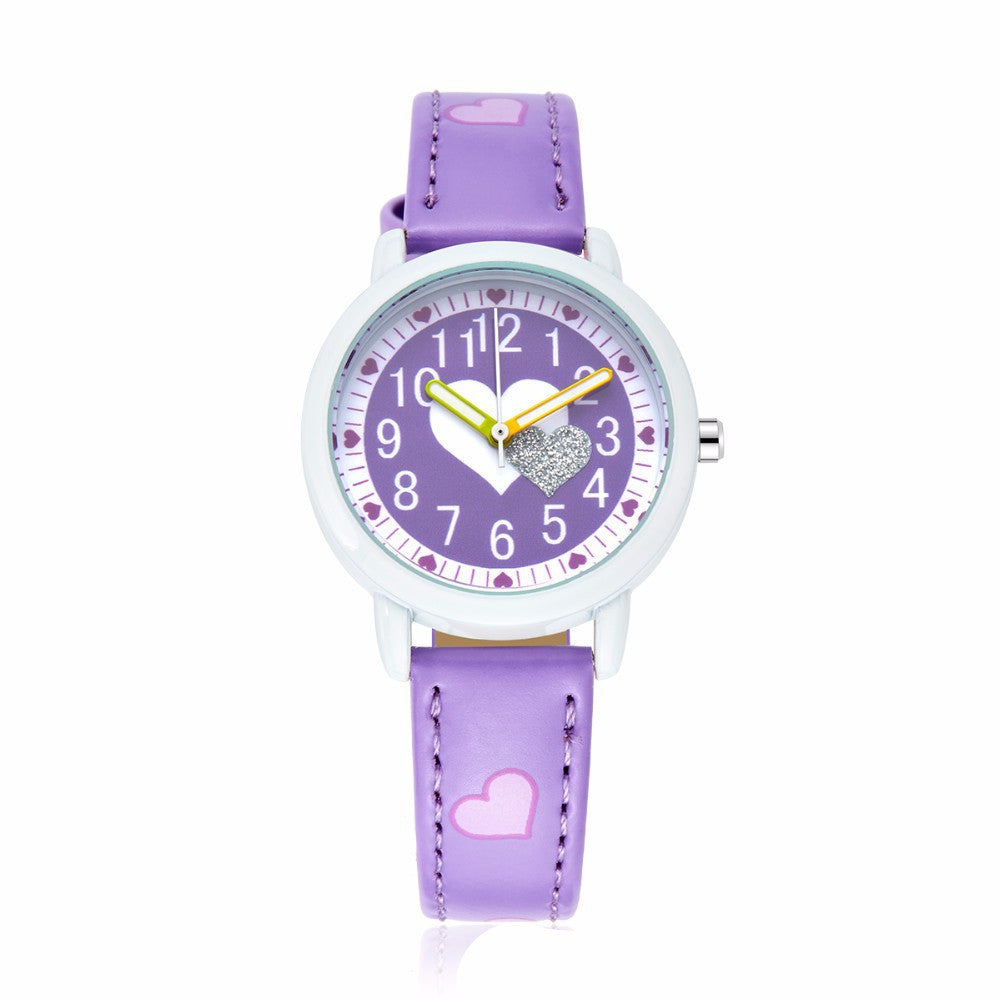 Cartoon love dial casual fashion children's watch