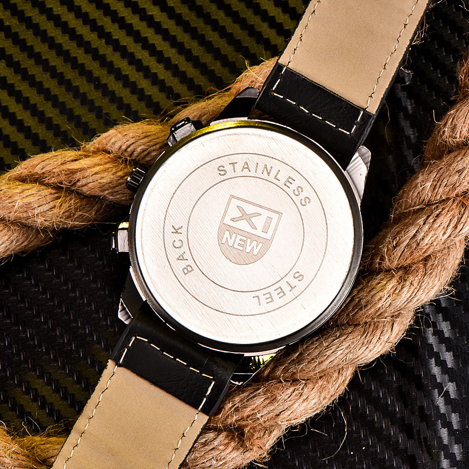 Men's large quartz watch