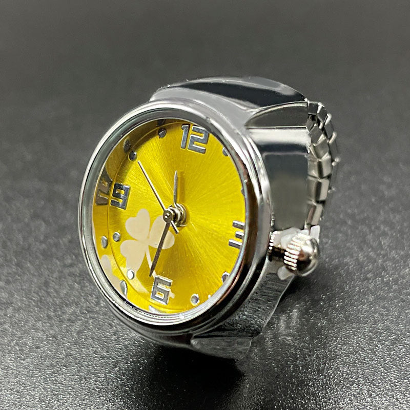 Simple All-match Fashion Men And Women Couple Alloy Shell Ring Watch