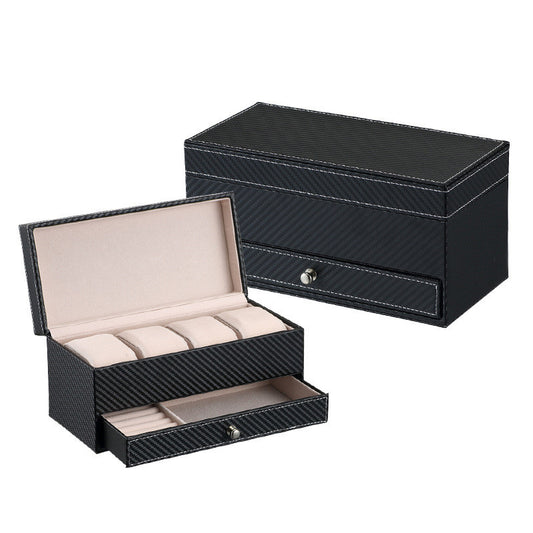 Leather 4-seater watch storage box