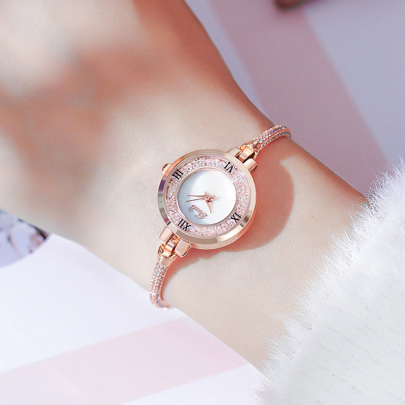 Bracelet Watch Simple Temperament Round Diamond Ladies watch 