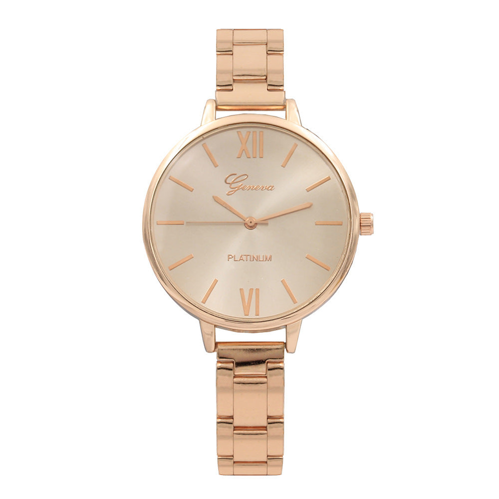12 head nail steel belt ladies watch