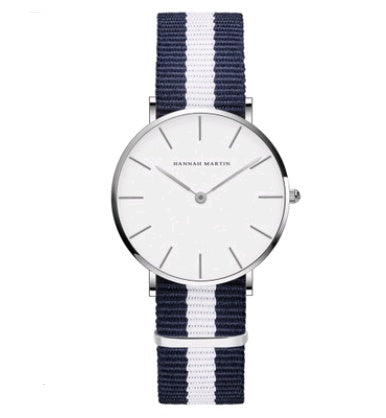 36mm ladies simple watch waterproof Korean white belt student watch