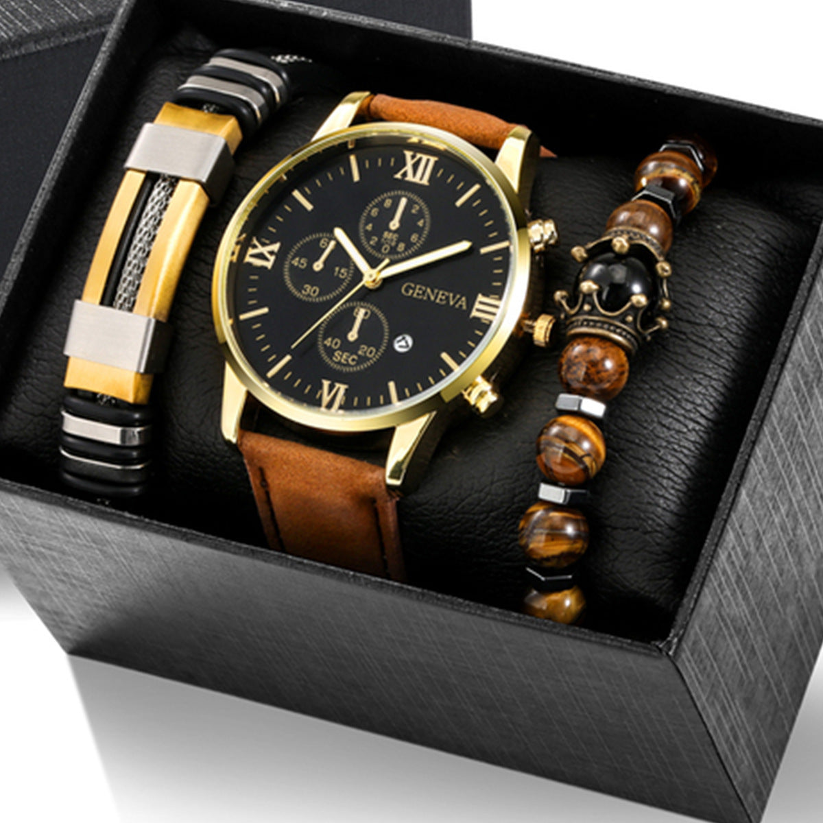Fashion Casual Men's Watch Bracelet Set