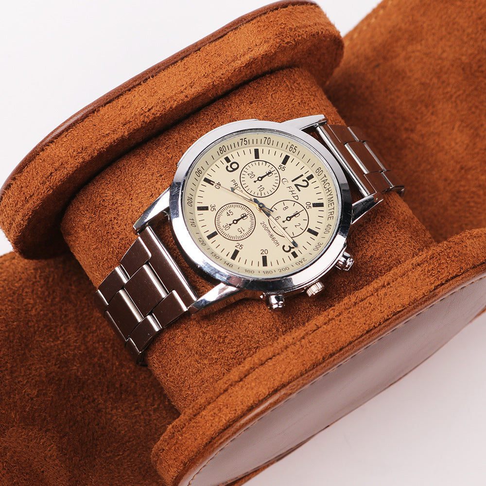 Portable Watch Storage Box Leather Gift Packaging