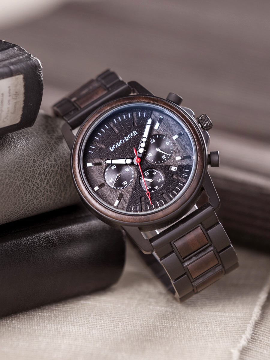 Wooden wrist watch