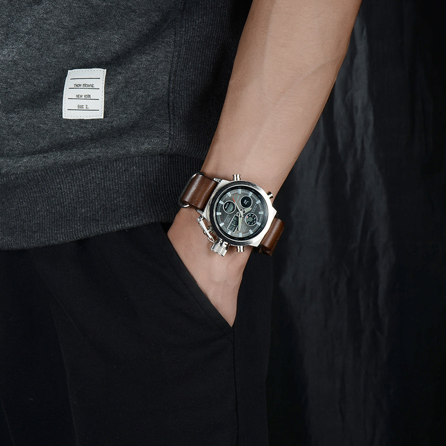 Relogio Masculino Luxury Brand Men Watches Men's Quartz Hour Analog Digital LED Sports Watch Men Army Military Wrist Watch 