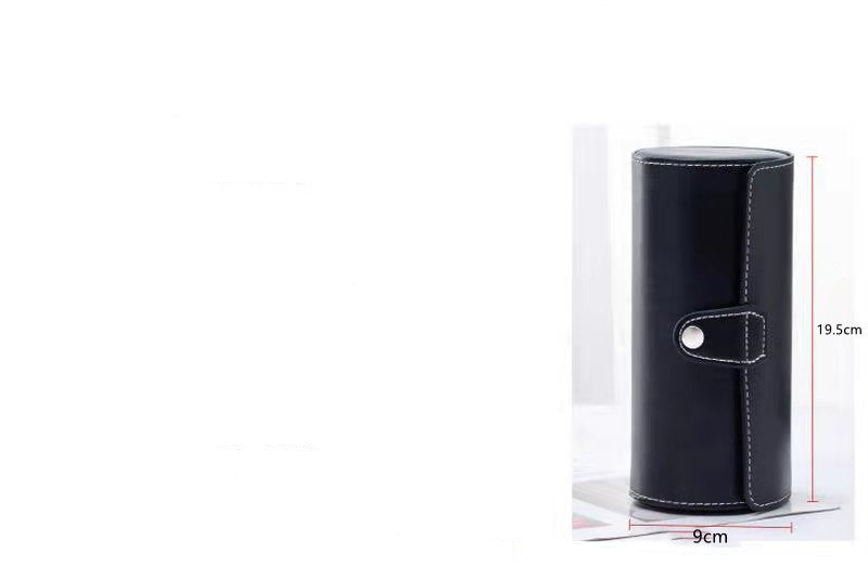 Cylinder Travel Portable Watch Tie Storage Box