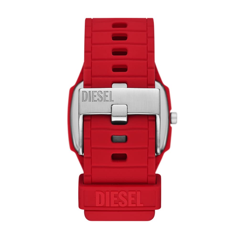 Diesel Orologio Cliffhanger da uomo, Movimento al quarzo a tre lancette con Cinturino in silicone, acciaio inox o pelle