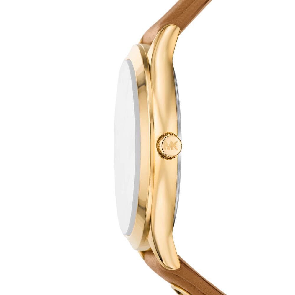 Michael Kors Orologio Slim Runway da donna, movimento al quarzo a tre lancette da 38 mm con cinturino in pelle