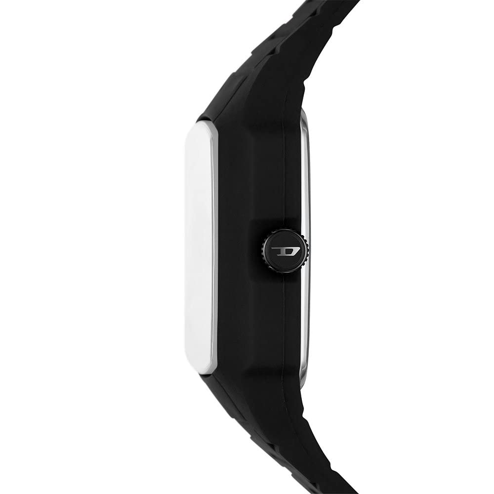 Diesel Orologio Cliffhanger da uomo, Movimento al quarzo a tre lancette con Cinturino in silicone, acciaio inox o pelle