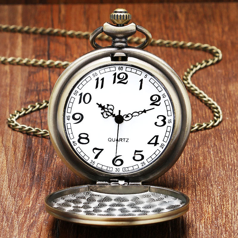 Vintage set victory red flag quartz pocket watch