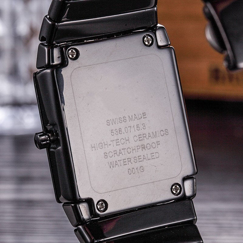Men's ceramic quartz watch