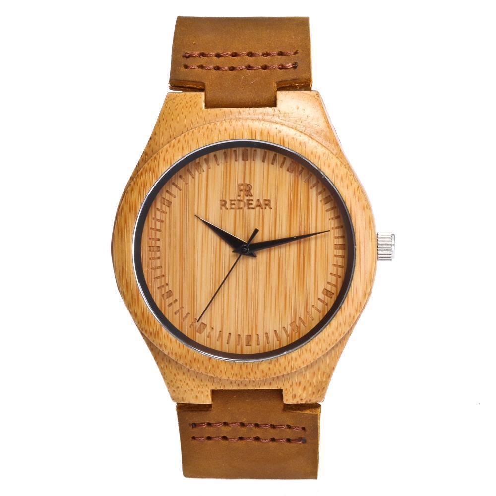 Bamboo wristwatch, men's bamboo watch, women's bamboo watch, bamboo quartz watch