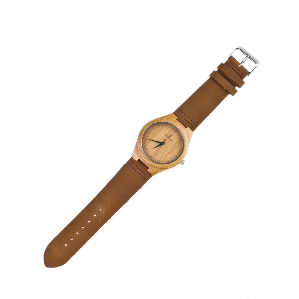 Bamboo wristwatch, men's bamboo watch, women's bamboo watch, bamboo quartz watch