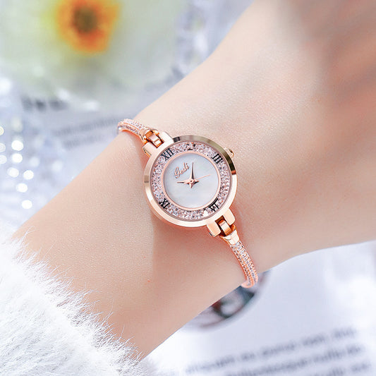 Bracelet Watch Simple Temperament Round Diamond Ladies watch 