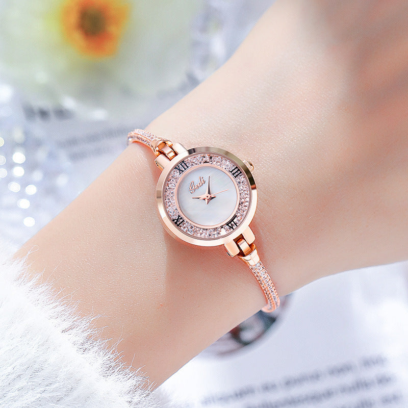 Bracelet Watch Simple Temperament Round Diamond Ladies watch 