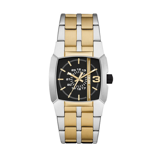 Diesel Orologio Cliffhanger da uomo, Movimento al quarzo a tre lancette con Cinturino in silicone, acciaio inox o pelle