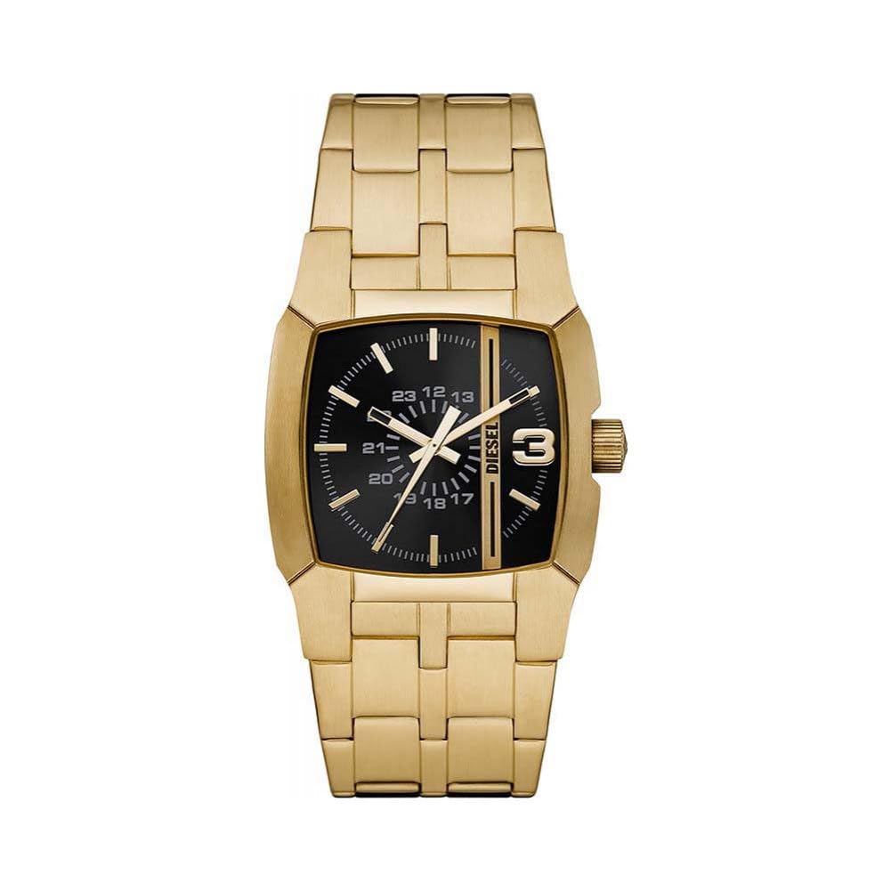 Diesel Orologio Cliffhanger da uomo, Movimento al quarzo a tre lancette con Cinturino in silicone, acciaio inox o pelle