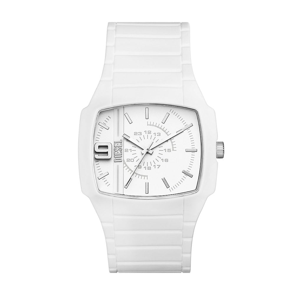 Diesel Orologio Cliffhanger da uomo, Movimento al quarzo a tre lancette con Cinturino in silicone, acciaio inox o pelle