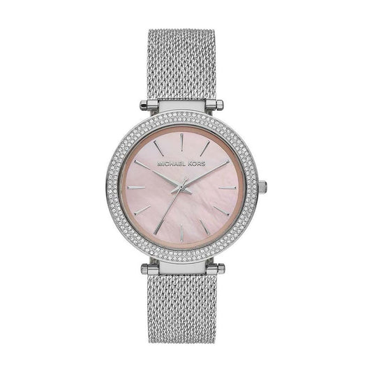Michael Kors Orologio Darci per donna, Movimento al quarzo a tre lancette in tonalità argento con cinturino in acciaio inossidabile