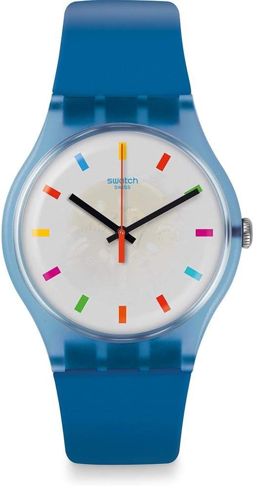 Swatch Orologio Analogico Quarzo Uomo con Cinturino in Silicone SUON125