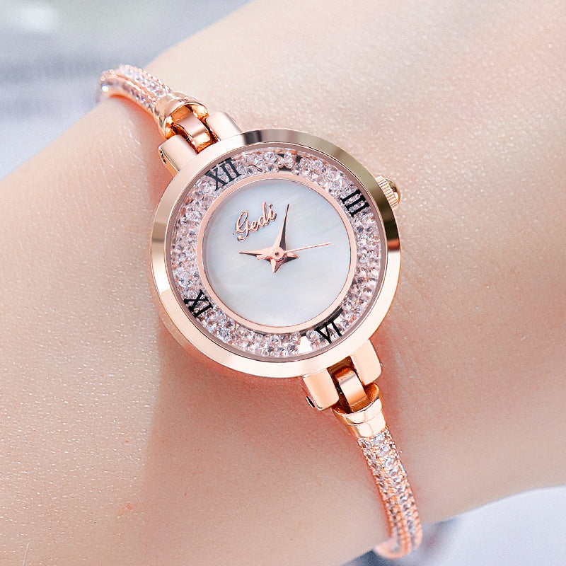 Bracelet Watch Simple Temperament Round Diamond Ladies watch 