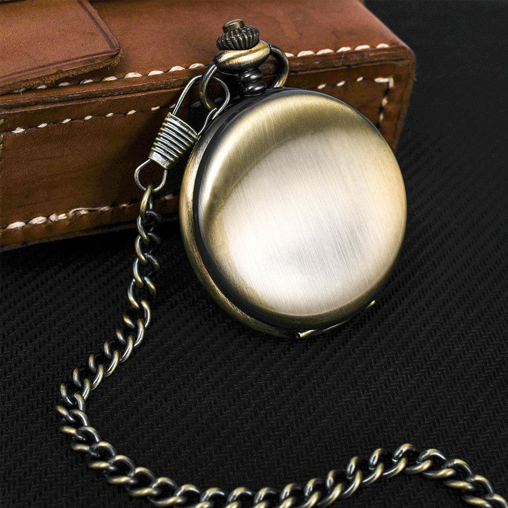 Vintage Clamshell Two-faced Quartz Pocket Watch
