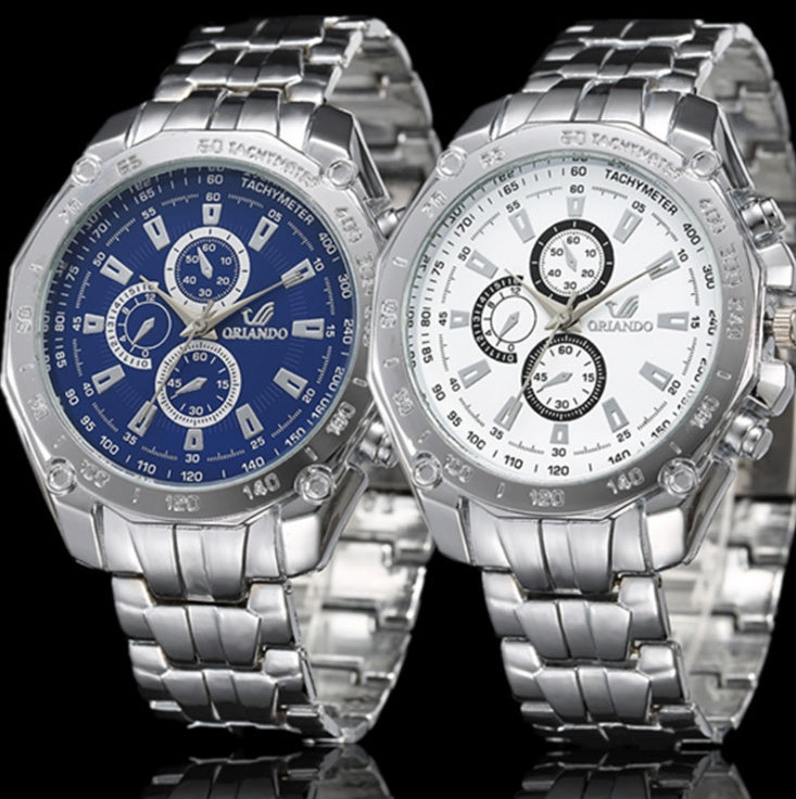 Fashion Silver Stainless Steel Mens Watches Top Brand Luxury Watch Men Sport Clock Man Casual Wristwatch Relogio Masculino 
