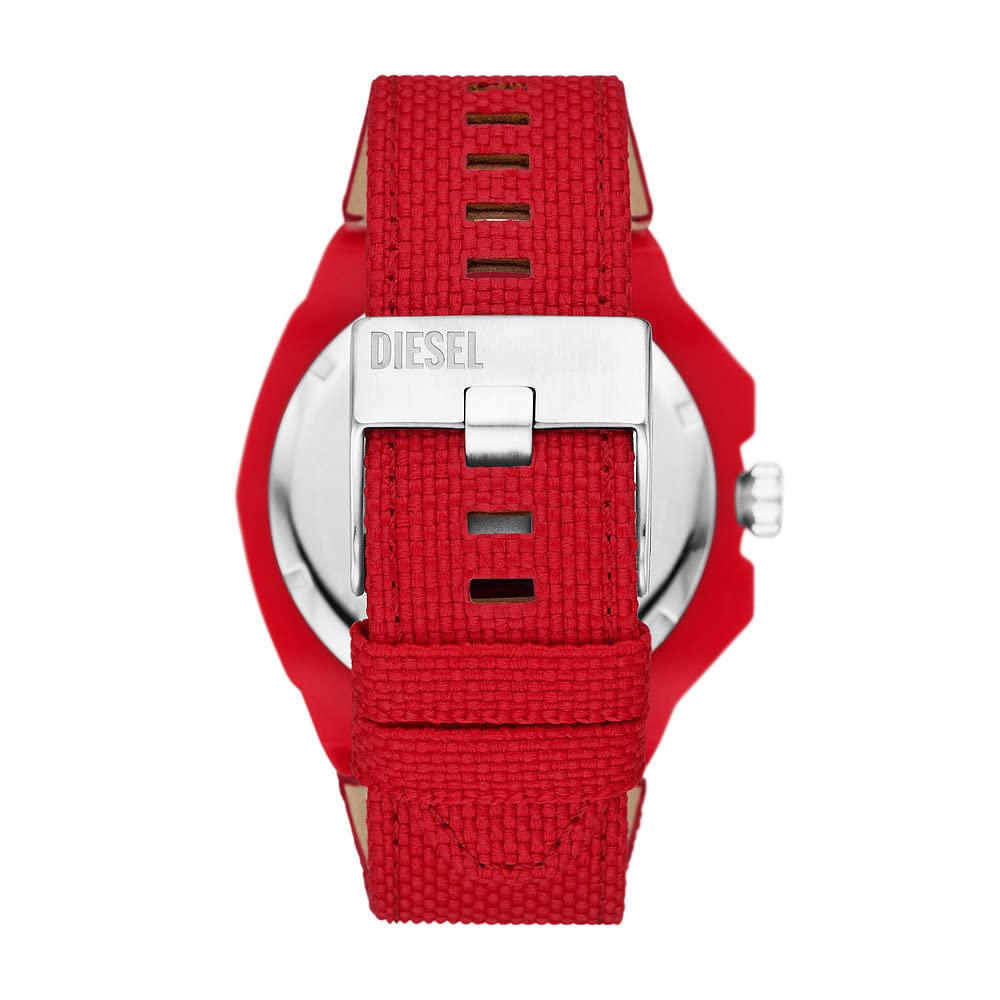 Diesel Framed orologio per uomo, Movimento al quarzo a energia solare con cinturino in silicone, acciaio inossiorologio perbile o pelle