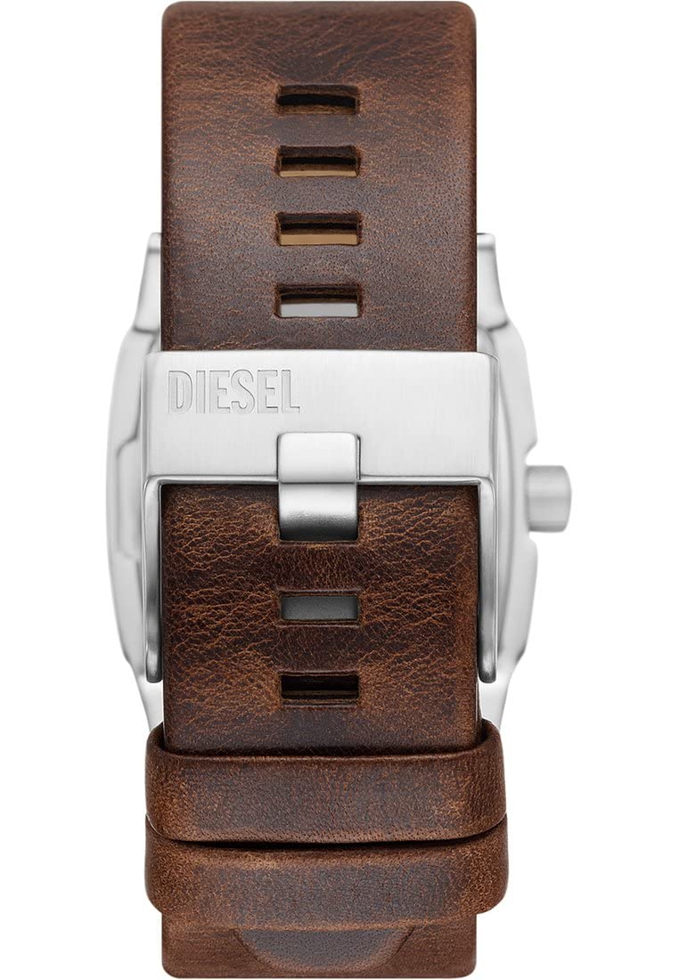 Diesel Orologio Cliffhanger da uomo, Movimento al quarzo a tre lancette con Cinturino in silicone, acciaio inox o pelle