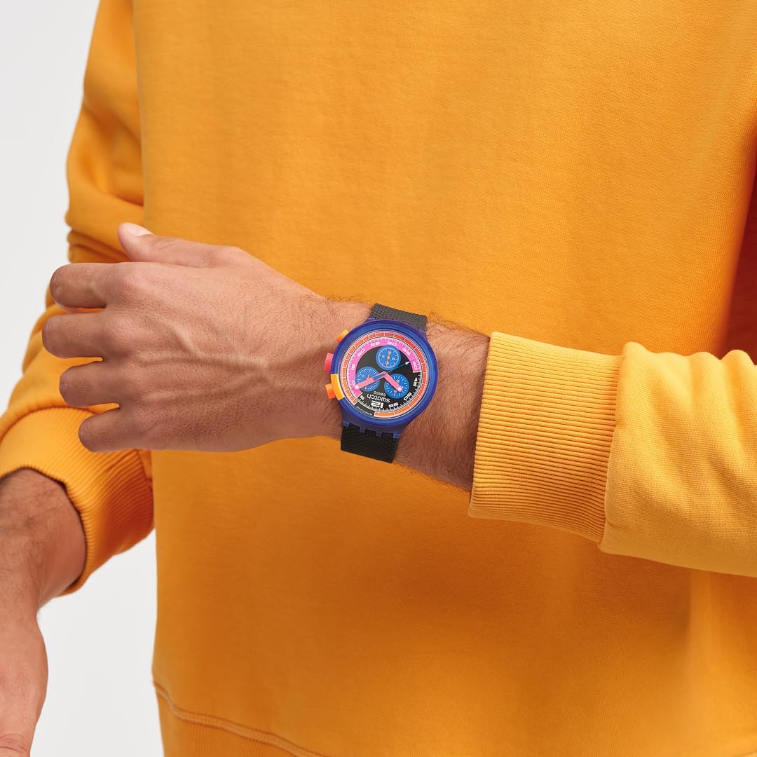 Swatch - Orologio in plastic. blu-blu-nero