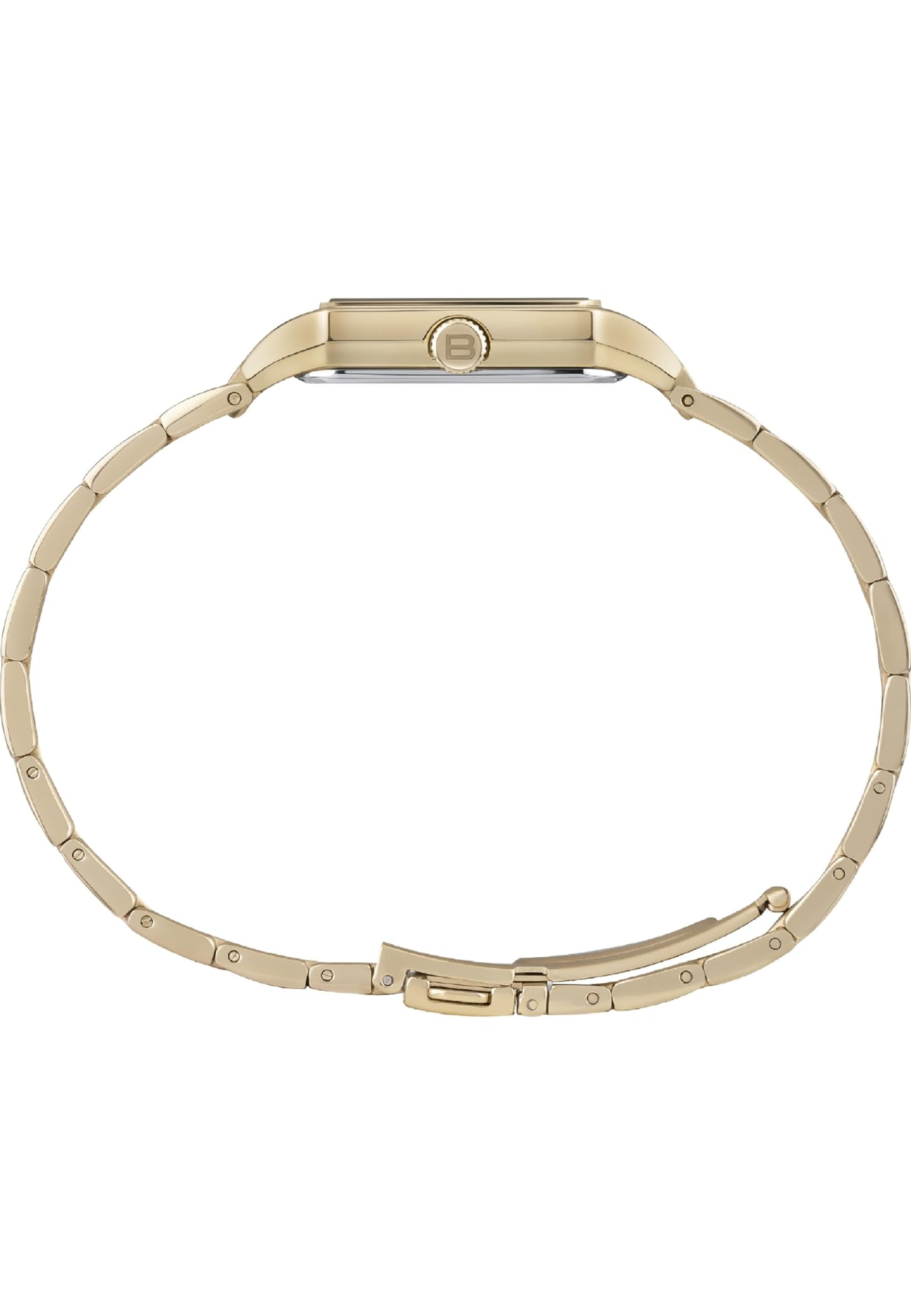 Breil, Collezione The B, Orologio Donna in Acciaio, Movimento al Quarzo Solo Tempo, Cassa Quadrata Monocolore 27x26 mm, Lunghezza Regolabile 13.5-19 cm, Chiusura Déployante con Pulsanti