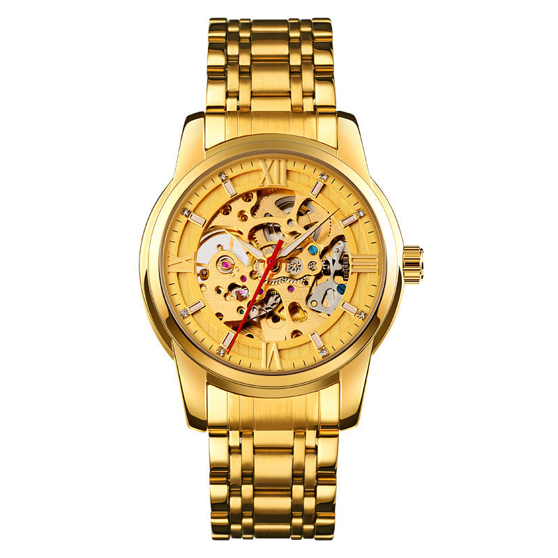 Fashion Temperament Automatic Mechanical Men's Leather Business Watch