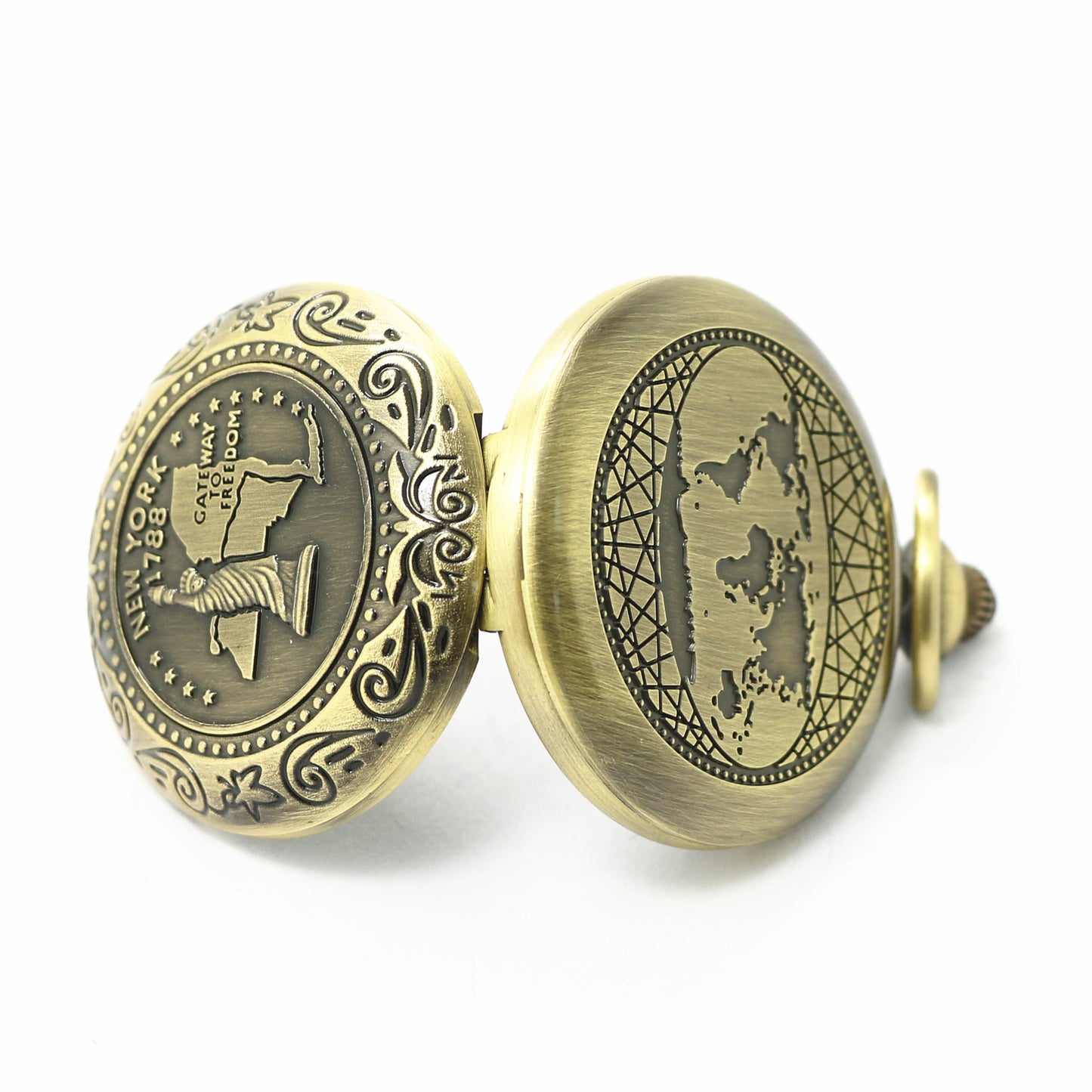 Outdoor Vintage Zinc Alloy Flip Cover Pocket Watch Compass