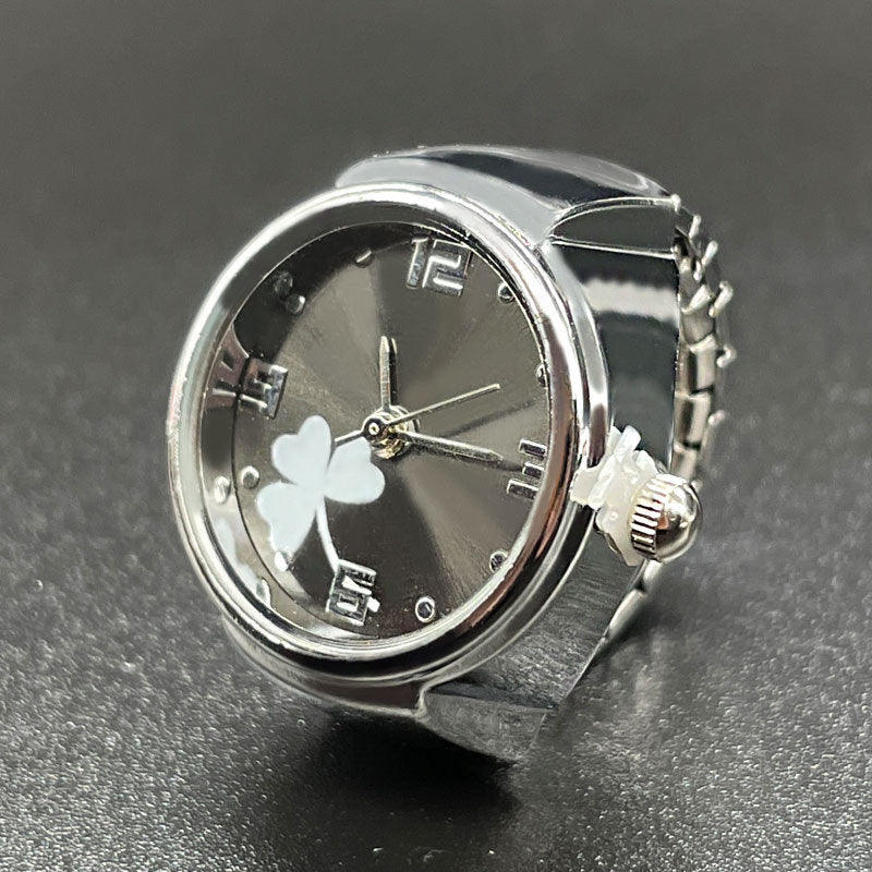 Simple All-match Fashion Men And Women Couple Alloy Shell Ring Watch