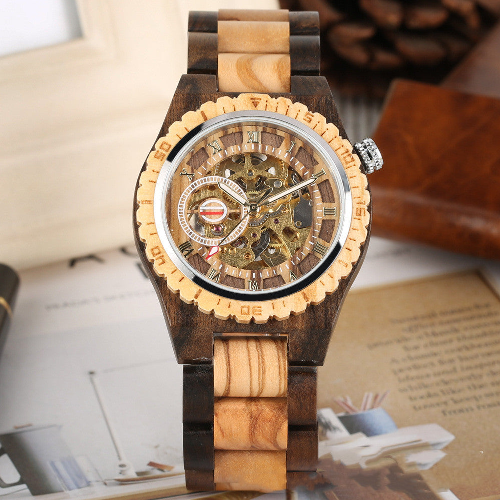 Mechanical Creative Wooden Watch Men's Fashion Casual Watch