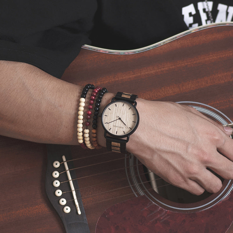 Literary And Artistic Men's Youth Fashionable Casual Wooden Watch