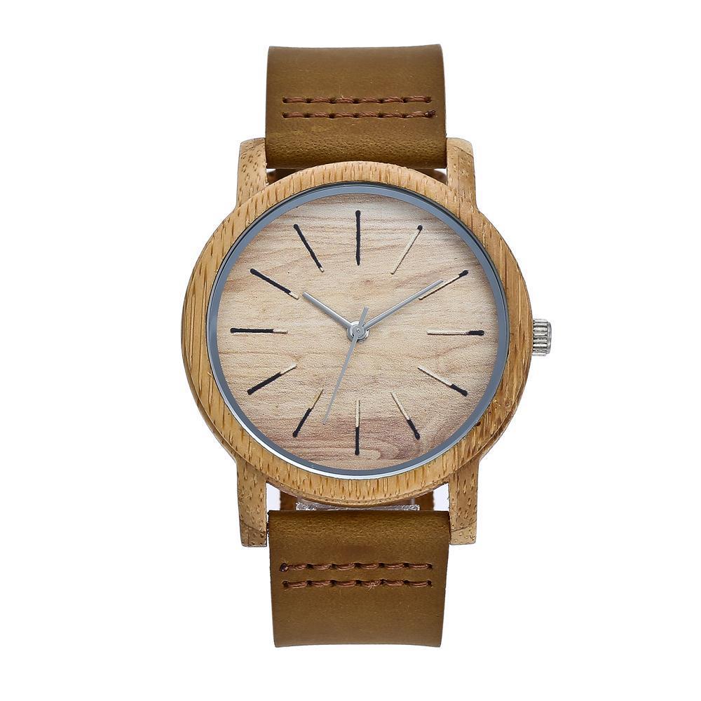 Creative Match Head Couple Bamboo Watch