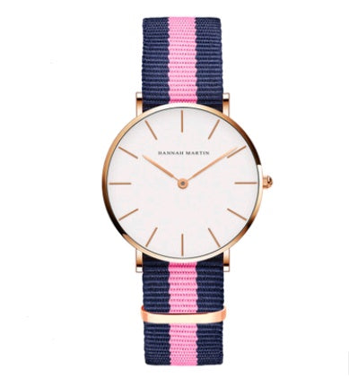 36mm ladies simple watch waterproof Korean white belt student watch