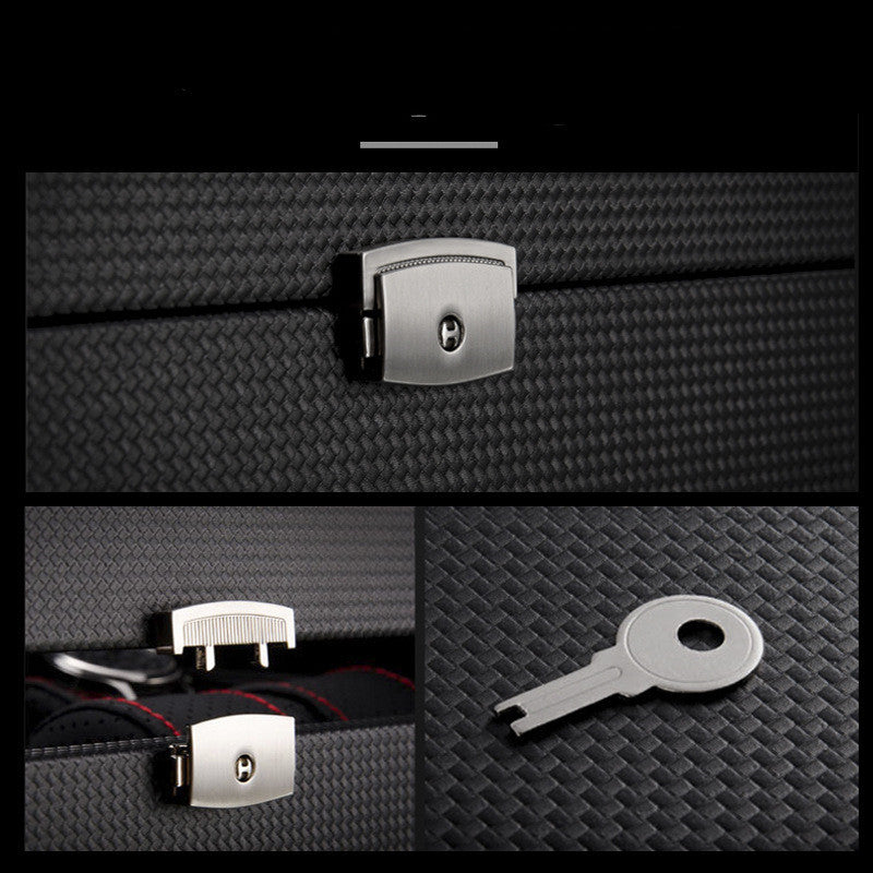 Carbon Fiber Leather Watch Storage Box