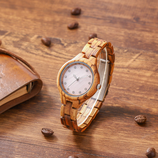 Fashion Sandalwood Watch All Wood Strap Japanese Quartz Movement Wooden Watch