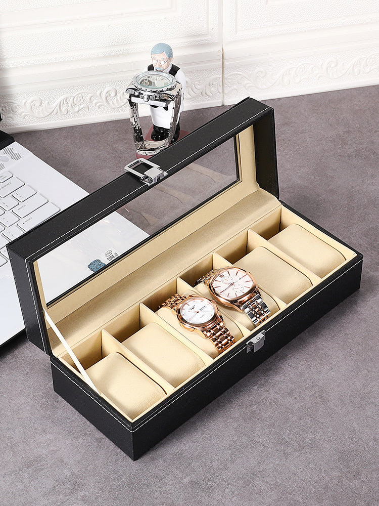 Simple And Creative Leather Watch Storage Box
